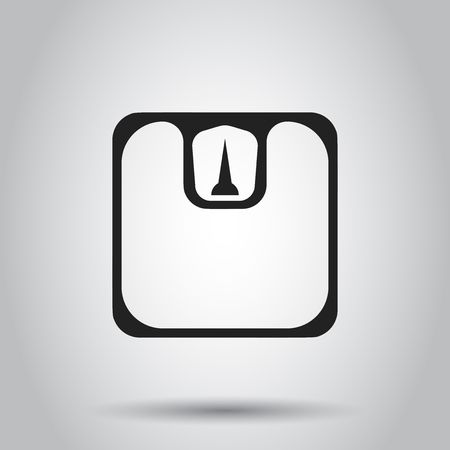 Bathroom scale weighed vector icon. Weighed, balance sign illustration. Business concept simple flat pictogram on isolated background.のイラスト素材