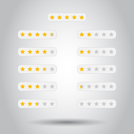 Customer review business concept. Stars rank vector illustration. Rating feedback product.のイラスト素材