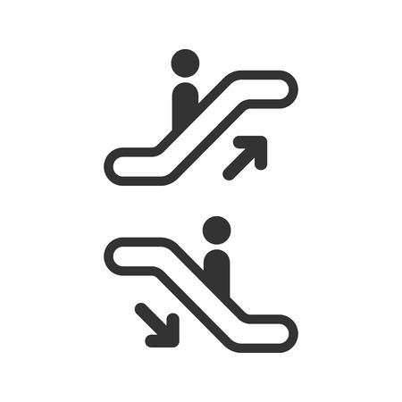 Escalator elevator icon. Vector illustration. Business concept escalator pictogram.のイラスト素材