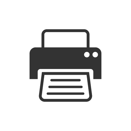 Printer icon. Vector illustration. Business concept document printing pictogram.のイラスト素材