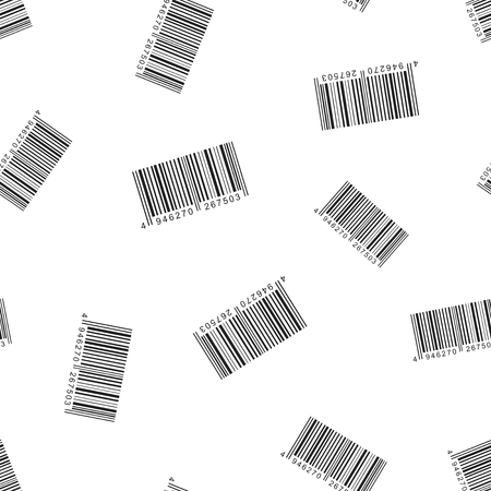 Barcode product distribution icon seamless pattern background.