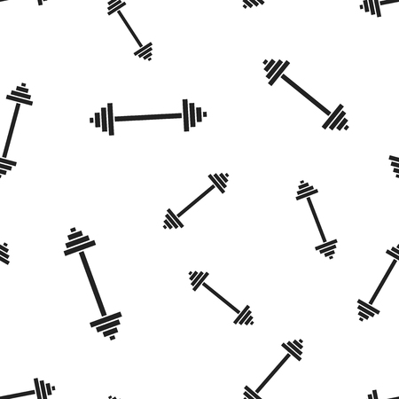 Dumbbell fitness gym icon seamless pattern background. Business concept vector illustration. Barbell bodybuilding sport symbol pattern.のイラスト素材