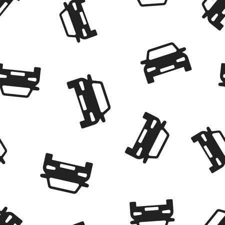 Car icon seamless pattern background. Business concept vector illustration. Automobile vehicle sedan symbol pattern.のイラスト素材