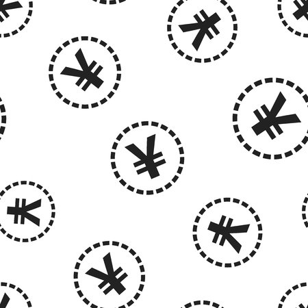 Yen, yuan money currency icon seamless pattern background. Business concept vector illustration. Asia coin money symbol pattern.のイラスト素材