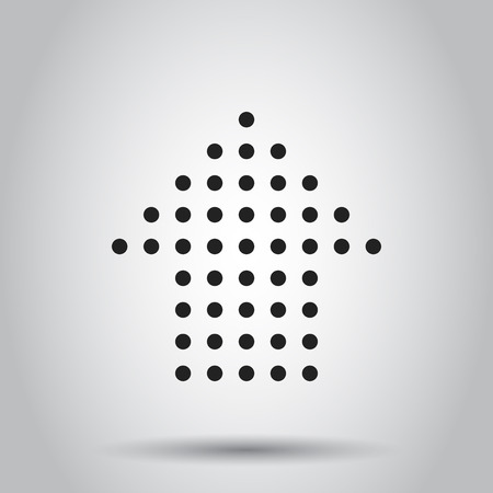 Arrow icon. Vector illustration. Business concept arrow dotted and flat pictogram.のイラスト素材