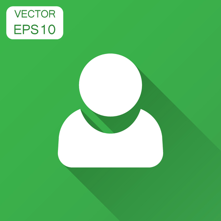 People communication icon in flat style. People vector illustration with long shadow. Partnership business concept.のイラスト素材