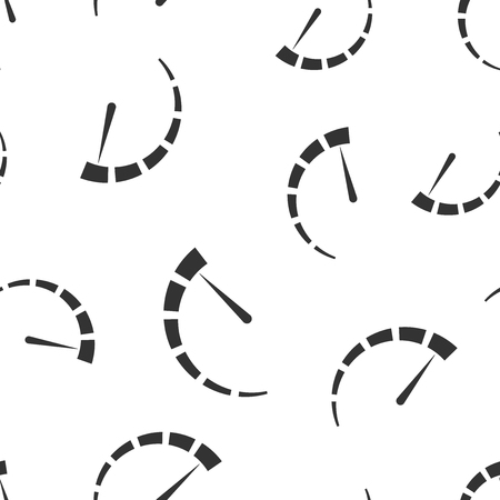 Meter dashboard icon seamless pattern background. Credit score indicator level vector illustration. Gauges with measure scale symbol pattern.のイラスト素材