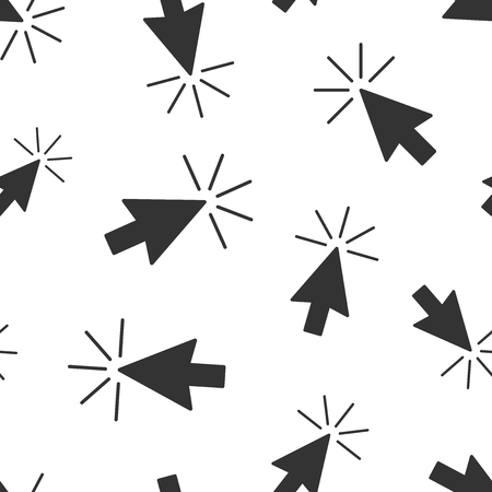 Computer mouse cursor icon seamless pattern background. Arrow vector illustration. Mouse aim symbol pattern.のイラスト素材