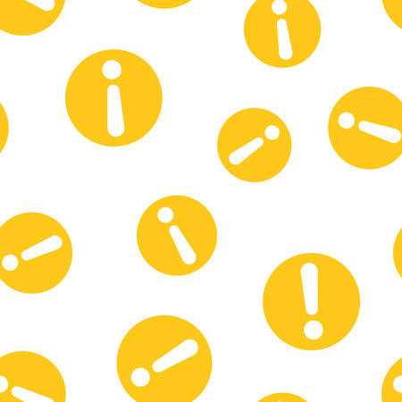Exclamation mark icon seamless pattern background. Danger alarm vector illustration. Caution risk symbol pattern.のイラスト素材