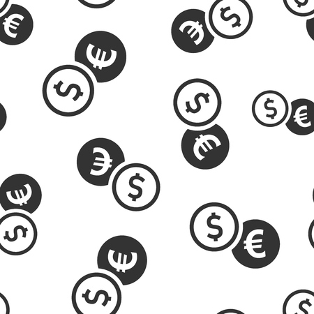 Coins stack icon seamless pattern background. Dollar coin vector illustration. Money stacked symbol pattern.のイラスト素材