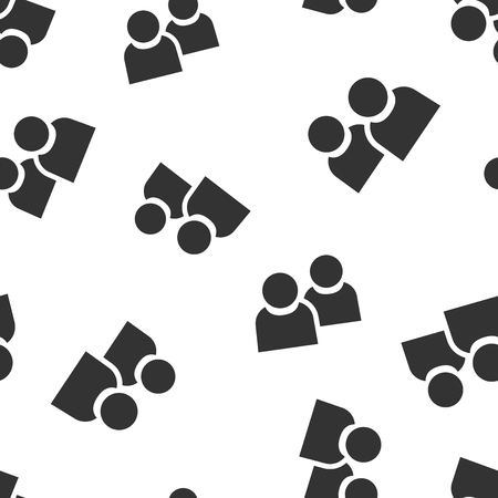 People communication icon seamless pattern background. People vector illustration. Partnership symbol pattern.のイラスト素材