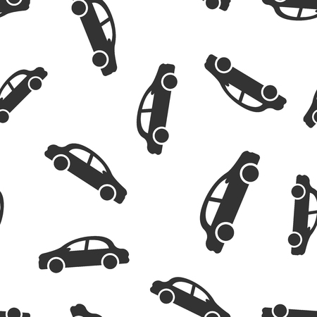 Car icon seamless pattern background. Automobile vector illustration. Auto symbol pattern.のイラスト素材