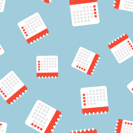Calendar agenda icon seamless pattern background. Planner vector illustration. Calendar symbol pattern.のイラスト素材