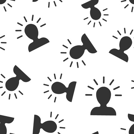 Mind people icon seamless pattern background. Human frustration vector illustration. Mind thinking symbol pattern.のイラスト素材