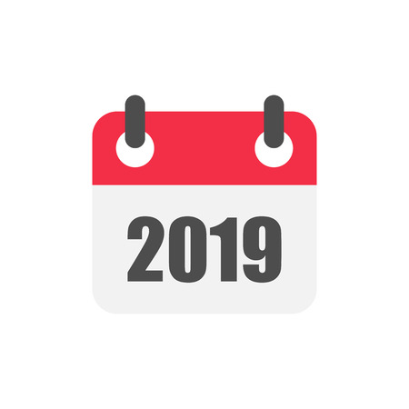 Calendar organizer icon in flat style. Appointment event vector illustration on white isolated background. Month deadline business concept.のイラスト素材