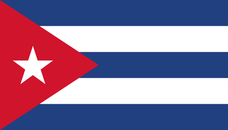 Cuba flag icon in flat style. Cuban national sign vector illustration. Politic business concept.のイラスト素材