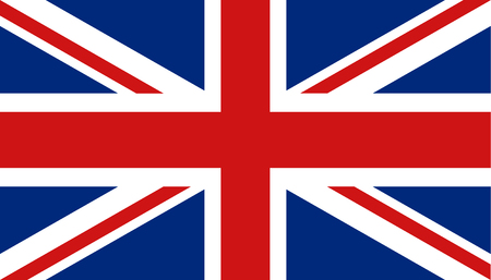 United kingdom flag icon in flat style. Great Britain sign vector illustration. Politic business concept.のイラスト素材