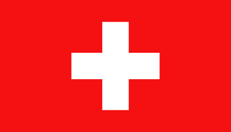 Switzerland flag icon in flat style. National sign vector illustration. Politic business concept.のイラスト素材