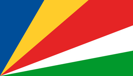 Seychelles flag icon in flat style. National sign vector illustration. Politic business concept.のイラスト素材