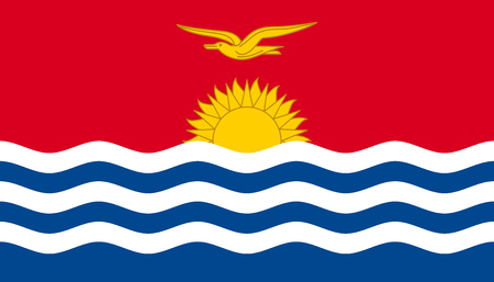 Kiribati flag icon in flat style. National sign vector illustration. Politic business concept.のイラスト素材