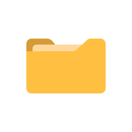 File folder icon in flat style. Documents archive vector illustration on white isolated background. Storage business concept.のイラスト素材