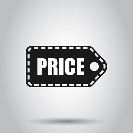 Price coupon icon in flat style. Price tag vector illustration on isolated background. Sale sticker business concept.のイラスト素材