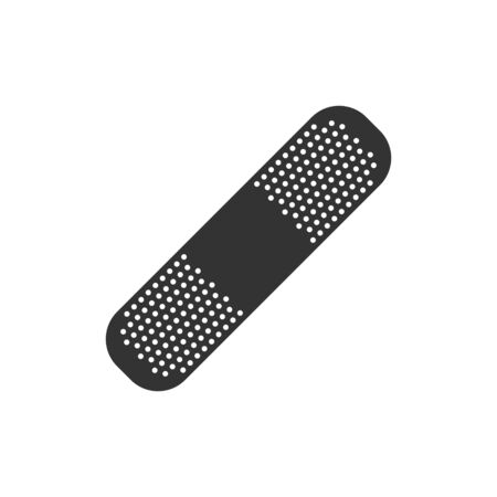 Bandage icon in flat style. Plaster vector illustration on white isolated background. First aid kit business concept.のイラスト素材