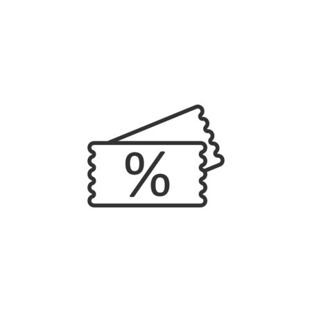 Price coupon icon in flat style. Discount tag sign vector illustration on white isolated background. Sale sticker business concept.のイラスト素材