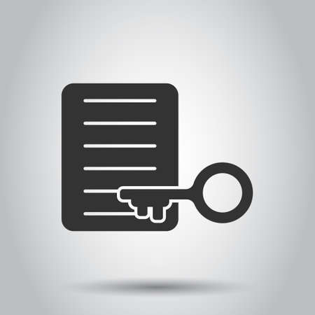 Password account icon in flat style. Keyword vector illustration on white isolated background. Key combination business concept.のイラスト素材