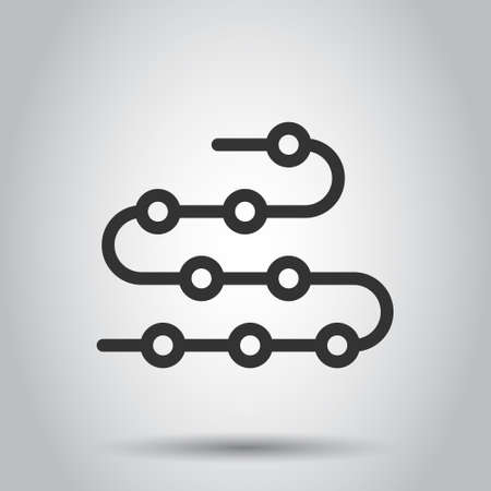 Timeline icon in flat style. Progress vector illustration on white isolated background. Diagram business concept.のイラスト素材