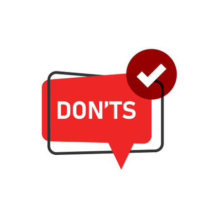 Don'ts sign icon in flat style. Unlike vector illustration on white isolated background. No business concept.のイラスト素材