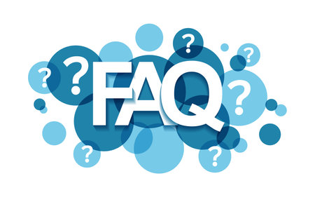 FAQ banner icon in flat style. Question vector illustration on white isolated background. Communication sign business concept.のイラスト素材