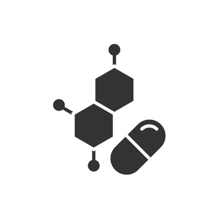 Vitamin pill note icon in flat style. Capsule vector illustration on white isolated background. Antibiotic sign business concept.のイラスト素材