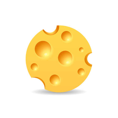 Cheese slice icon in flat style. Milk food vector illustration on isolated background. Breakfast sign business concept.のイラスト素材