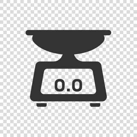 Bathroom weight scale icon in flat style. Mass measurement vector illustration on isolated background. Overweight sign business concept.のイラスト素材