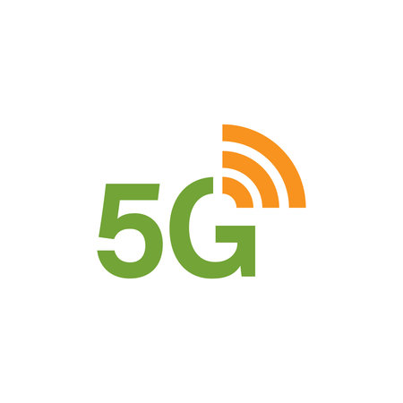 5G wireless internet wifi connection in flat style. Global network vector illustration on isolated background. Hotspot sign business concept.のイラスト素材