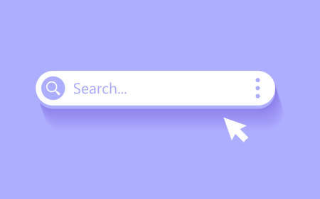 Search bar in flat style. Website address vector illustration on isolated background. Internet link sign business concept.のイラスト素材