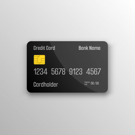 Credit card icon in flat style. Online payment vector illustration on isolated background. Banking sign business concept.のイラスト素材