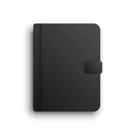 Diary icon in flat style. Notebook vector illustration on isolated background. Notepad sign business concept.のイラスト素材