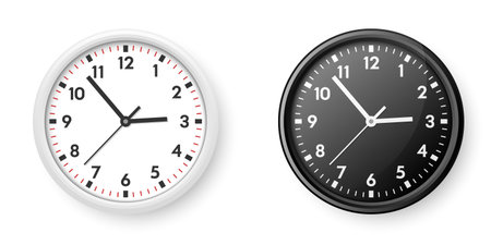 Clock icon illustration in flat style. Watch face vector illustration on isolated background. Time...