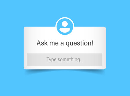 Ask me a question icon in flat style. Faq vector illustration on isolated background. Help button sign business concept.のイラスト素材