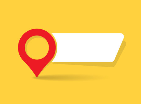 Map pin icon in flat style. Pointer destination vector illustration on isolated background. Gps navigation sign business concept.のイラスト素材