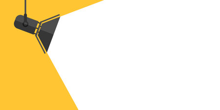 Lamp illumination icon in flat style. Spotlight vector illustration on isolated background. Floodlight energy sign business concept.のイラスト素材