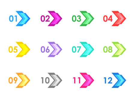 Numbers font icon in flat style. Typography vector illustration on isolated background. Numeral typographic sign business concept.のイラスト素材