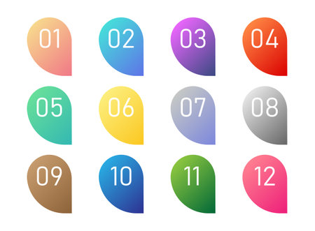 Numbers font icon in flat style. Typography vector illustration on isolated background. Numeral typographic sign business concept.のイラスト素材