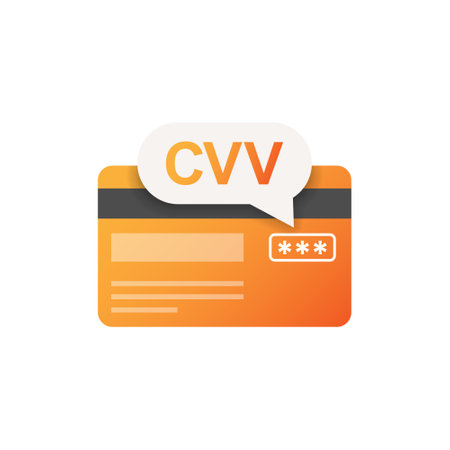 Credit card icon in flat style. CVV verification code vector illustration on isolated background. Payment sign business concept.のイラスト素材