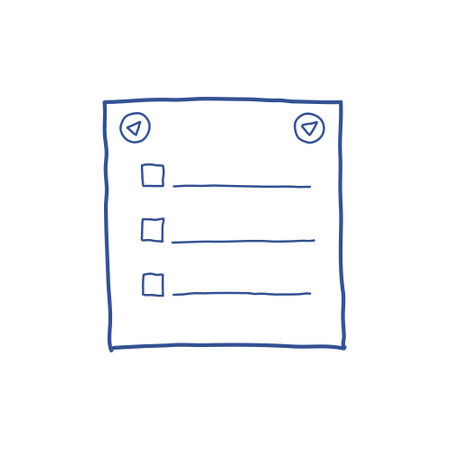 Hand drawn memo paper sheet icon in flat style. Sticky note vector illustration on isolated background.  To do list sign business concept.のイラスト素材