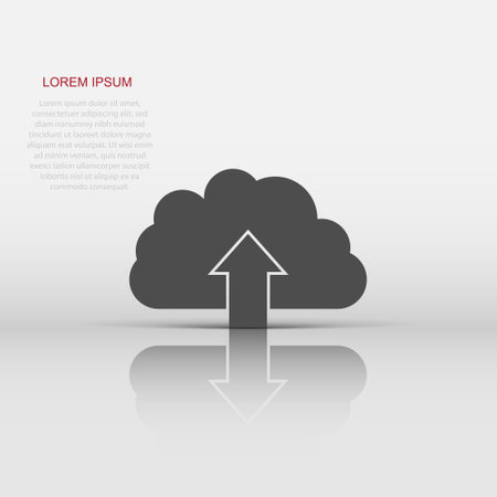Vector cloud icon in flat style. Cloud sign illustration pictogram. Swarm business concept.のイラスト素材