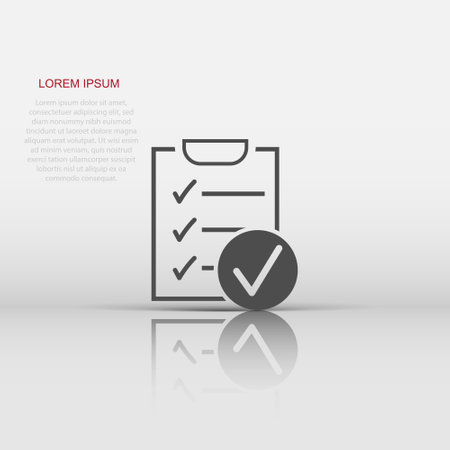 Vector to do list icon in flat style. Checklist, task list sign illustration pictogram. Reminder business concept.のイラスト素材