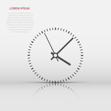 Clock icon vector illustration. Office clock on white background.のイラスト素材